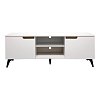 Έπιπλο τηλεόρασης Kemvio pakoworld  sonoma-λευκό 150x38x44εκ 049-000124