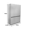 Ντουλάπα τρίφυλλη Merzia pakoworld  sonoma-λευκό 120x46.5x183εκ 049-000125