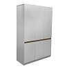 Ντουλάπα τρίφυλλη Merzia pakoworld  sonoma-λευκό 120x46.5x183εκ 049-000125