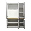 Ντουλάπα τρίφυλλη Merzia pakoworld  sonoma-λευκό 120x46.5x183εκ 049-000125