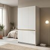 Ντουλάπα τρίφυλλη Merzia pakoworld  sonoma-λευκό 120x46.5x183εκ 049-000125
