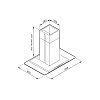 PYRAMIS CIELO Απορροφητήρας Οροφής 60cm Inox 065018501