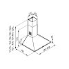 PYRAMIS LUX Απορροφητήρας Καμινάδα Τετράγωνη 60cm Inox 065030102