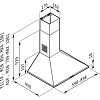 PYRAMIS LUX Απορροφητήρας Καμινάδα Τετράγωνη 90cm Inox 065030202