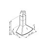 PYRAMIS Απορροφητήρας Καμινάδα Οβάλ 60cm Inox 065030401