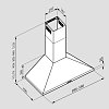 PYRAMIS PLUS Απορροφητήρας Καμινάδα Τετράγωνη 60cm Inox 065038001