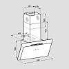 PYRAMIS VETRIO Απορροφητήρας Καμινάδα 60cm Μαύρο Γυαλί 065039301