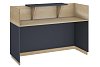 Γραφείο reception Lotus pakoworld σε χρώμα φυσικό - ανθρακί 180x70x110εκ 069-000016