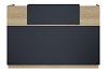 Γραφείο reception Lotus pakoworld σε χρώμα φυσικό - ανθρακί 180x70x110εκ 069-000016