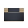 Γραφείο reception Lotus pakoworld σε χρώμα φυσικό - ανθρακί 140x70x110εκ 069-000097