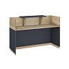 Γραφείο reception Lotus pakoworld σε χρώμα φυσικό - ανθρακί 140x70x110εκ 069-000097