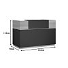 Γραφείο reception Lotus pakoworld σε χρώμα φυσικό - ανθρακί 140x70x110εκ 069-000097