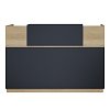 Γραφείο reception Lotus pakoworld σε χρώμα φυσικό - ανθρακί 200x70x110εκ 069-000098