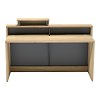 Γραφείο reception Lotus pakoworld σε φυσική-ανθρακί απόχρωση 160x60x105εκ 069-000114