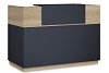 Γραφείο reception Lotus pakoworld σε χρώμα φυσικό - ανθρακί 180x70x110εκ 069-000016