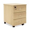Συρταριέρα γραφείου επαγγελματική Amazon pakoworld τροχήλατη χρώμα sonoma 39x47x52,5εκ 069-000037