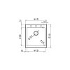 Νεροχύτης Pyragranite Istros (46X50) 1B Graphite Carbon 070043811