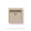 Νεροχύτης Pyragranite Istros (46X50) 1B Dark Beige 070043911