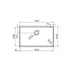 Νεροχύτης Pyragranite Tetragon (70x40) 1B Graphite Carbon 070068411