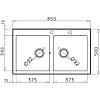 Νεροχύτης Pyragranite Athlos (86X50) 2B Carbon 070071311