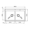 Νεροχύτης Pyragranite Athlos (86X50) 2B Iron Grey 070071711