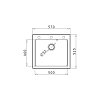 Νεροχύτης Pyragranite Siros (57x51.5) 1B Industrial Grey 070201201