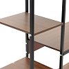 Ραφιέρα επιδαπέδια Leena pakoworld μέταλλο dark oak-μαύρο 80x30x142εκ 072-000060