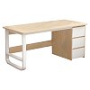 Γραφείο Salto pakoworld με συρταριέρα MDF φυσικό-λευκό 120x48x74εκ 072-000068