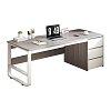 Γραφείο Salto pakoworld με συρταριέρα-MDF γκρι-λευκό 120x48x74εκ 072-000077