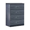 Συρταριέρα Killian pakoworld με 4 συρτάρια wenge 80x40x80εκ 072-000079