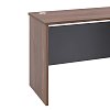 Γραφείο εργασίας Cassius pakoworld ανθρακί-καρυδί 120x60x75εκ 072-000080