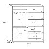 Ντουλάπα Sonlen pakoworld σε καρυδί-ανθρακί απόχρωση 160x52x195εκ 072-000100