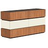 Συρταριέρα Sonlen pakoworld mdf σε καρυδί-μπεζ απόχρωση 120x40x72εκ 072-000103