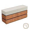 Συρταριέρα Sonlen pakoworld mdf σε καρυδί-μπεζ απόχρωση 120x40x72εκ 072-000103