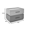 Κομοδίνο Sonlen pakoworld mdf σε sonoma-ανθρακί απόχρωση 60x40x44.5εκ 072-000104