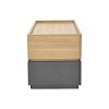 Κομοδίνο Sonlen pakoworld mdf σε sonoma-ανθρακί απόχρωση 60x40x44.5εκ 072-000104