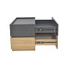 Κομοδίνο Sonlen pakoworld mdf σε sonoma-ανθρακί απόχρωση 60x40x44.5εκ 072-000104