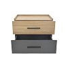 Κομοδίνο Sonlen pakoworld mdf σε sonoma-ανθρακί απόχρωση 60x40x44.5εκ 072-000104