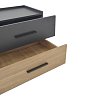 Κομοδίνο Sonlen pakoworld mdf σε sonoma-ανθρακί απόχρωση 60x40x44.5εκ 072-000104