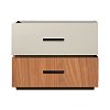 Κομοδίνο Sonlen pakoworld mdf σε καρυδί-μπεζ απόχρωση 60x40x44.5εκ 072-000105