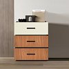 Κομοδίνο Sonlen pakoworld mdf σε καρυδί-μπεζ απόχρωση 60x40x66εκ 072-000106
