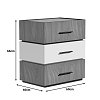 Κομοδίνο Sonlen pakoworld mdf σε καρυδί-μπεζ απόχρωση 60x40x66εκ 072-000106