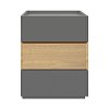 Κομοδίνο Sonlen pakoworld mdf σε sonoma-ανθρακί απόχρωση 60x40x66εκ 072-000107