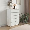 Συρταριέρα Kuanger pakoworld mdf σε λευκή απόχρωση 80x40x109εκ 072-000110