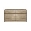 Συρταριέρα Kuanger pakoworld mdf σε φυσική απόχρωση 120x40x70εκ 072-000111