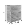 Συρταριέρα Kuanger pakoworld mdf σε λευκή απόχρωση 80x40x89εκ 072-000114