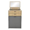 Τουαλέτα κρεβατοκάμαρας Sonlen pakoworld ανθρακί-sonoma 60x45x130εκ 072-000154