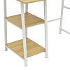 Γραφείο εργασίας Ferje pakoworld με ράφια mdf σε φυσική-λευκή απόχρωση 100x48x75εκ 072-000158