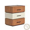 Κομοδίνο Sonlen pakoworld mdf σε καρυδί-μπεζ απόχρωση 60x40x66εκ 072-000106