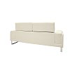Καναπές Shea pakoworld 3θέσιος PU ivory-inox 198x80x87εκ 074-000008